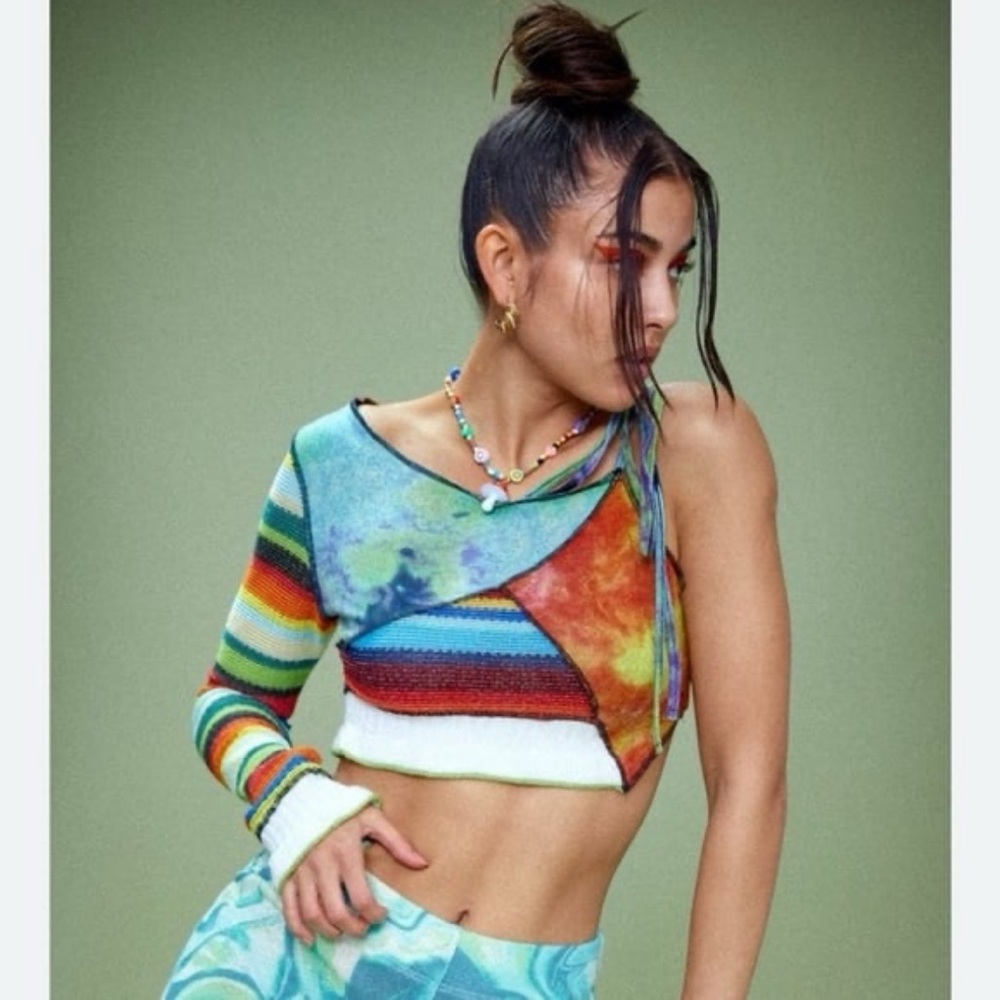 Jaded London Asymmetrical Crop Top